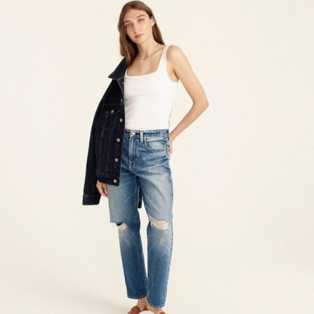 J CREW Slouchy Boyfriend Jean in Southern Sky Wash 26 - Picture 2 of 9